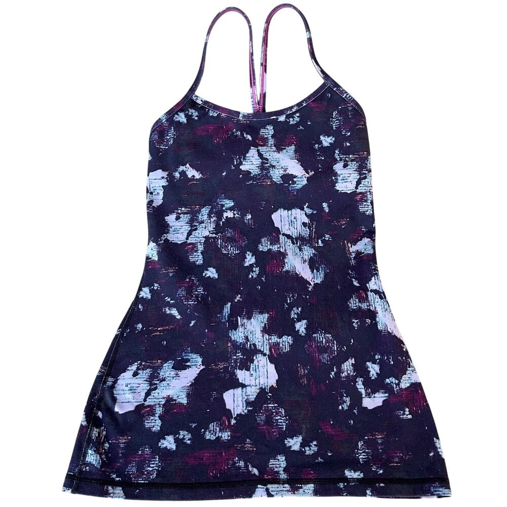 Lululemon Women's Racerback Gym Workout Tank Size 4 Multicolor Built in Bra